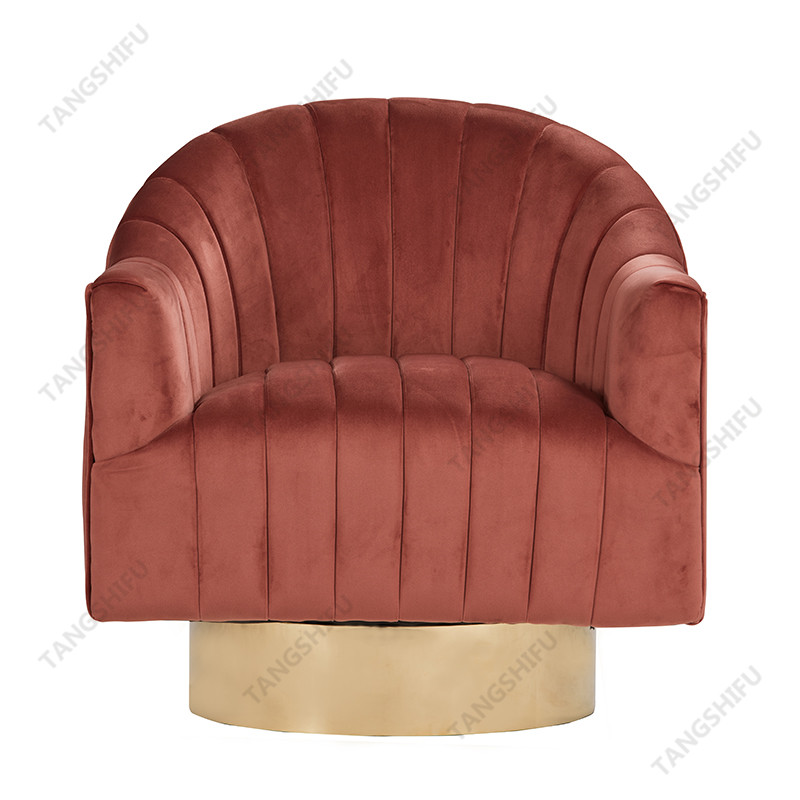 TSF-6629-Light Rose Vevlet Accent chairs