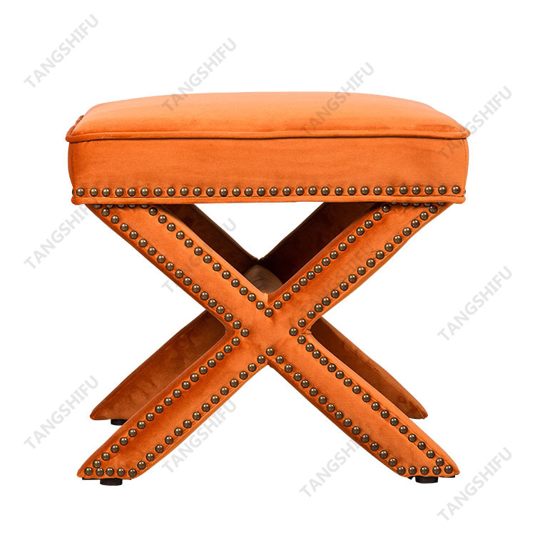 TSF-67213-Orange Vevlet Living room furniture