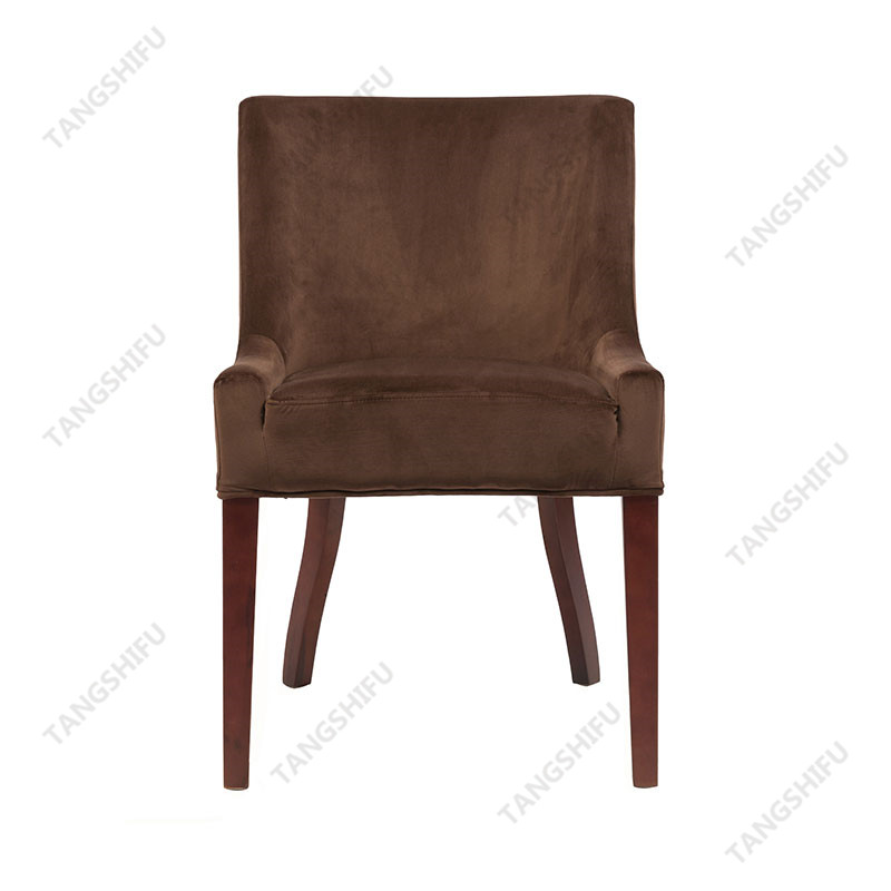 TSF-D035-Chocolate Brown Velvet Dining Chairs