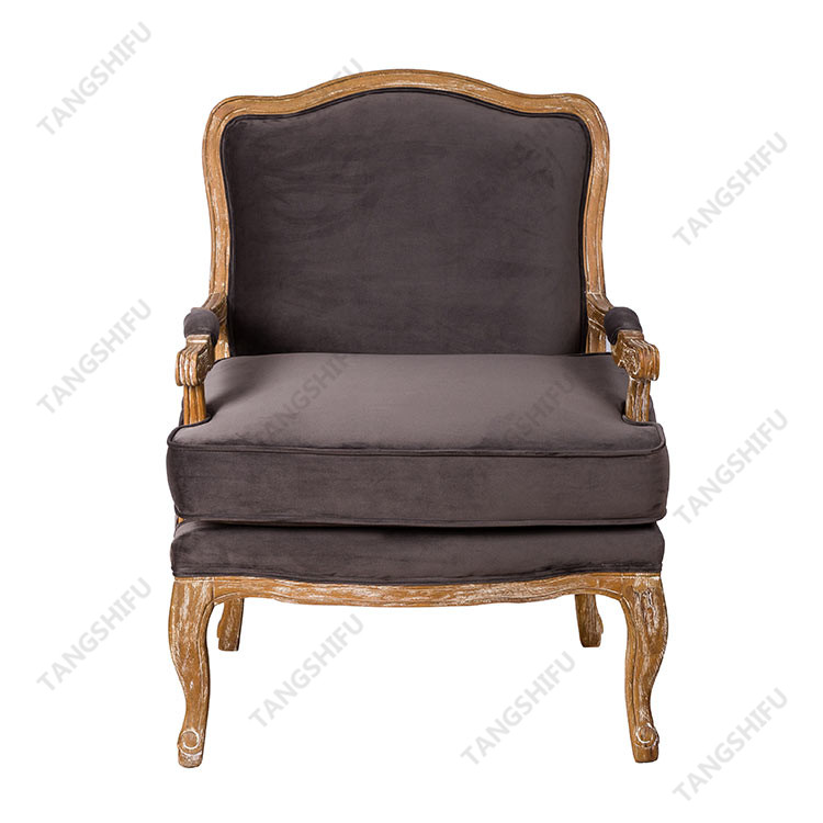 TSF-52349-Grey Velvet Accent chairs
